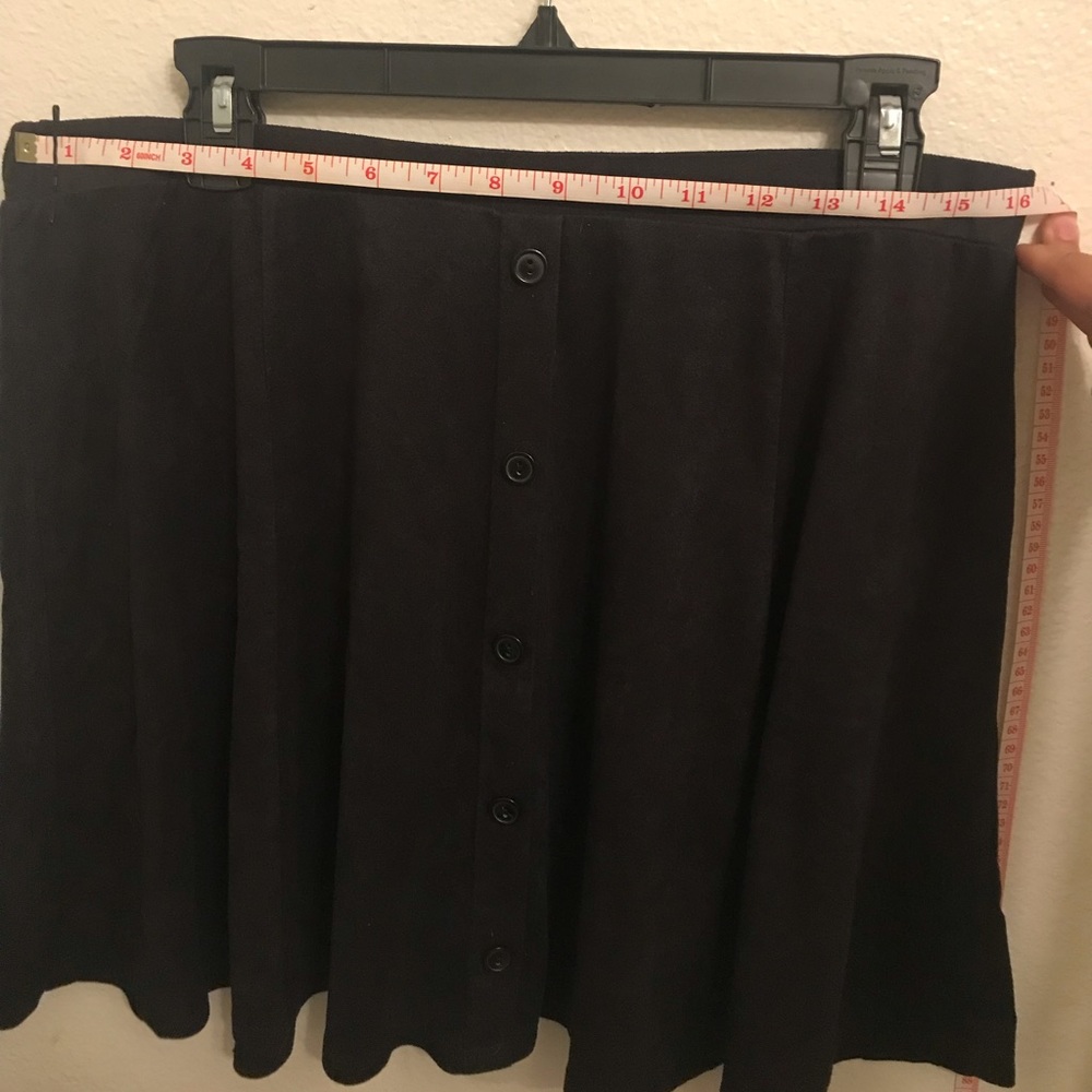 Black high waisted skater skirt